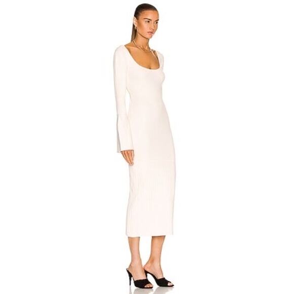 ALEXIS pearl bodycon knit midi open back Medella Dress medium - Picture 15 of 15